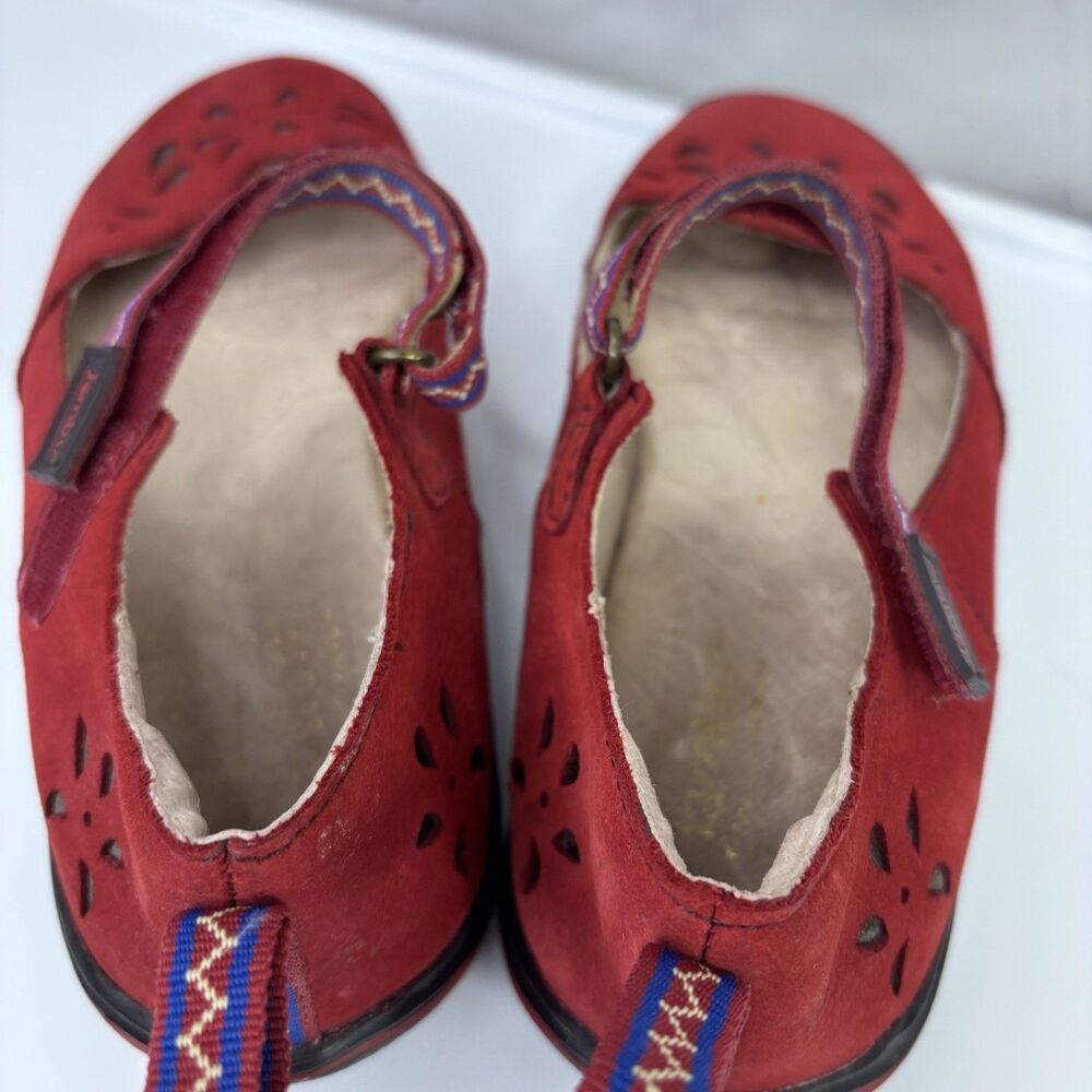 Jambu Blossom Brooks Red Mary Jane Flat Shoes Womens Size 7 M laser cut Retro - Picture 12 of 16